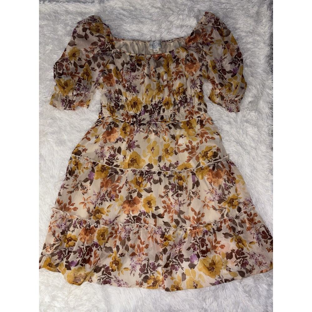 Jun & Ivy women's sz. S floral lined dress. Pretty, grt. shape - Picture 1 of 7